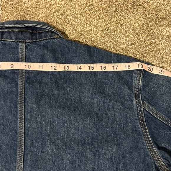 RALPH LAUREN Belted Denim Field Jean Jacket Pockets Collared Marina Wash - Picture 13 of 14